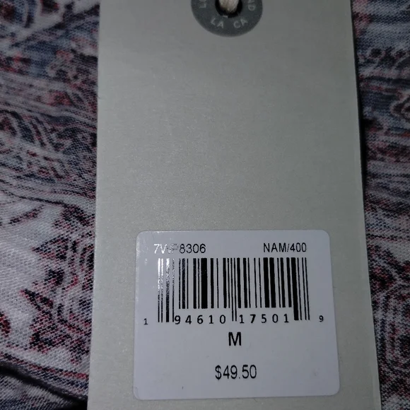 Licky Brand knot waist top short sleeve, size M, cotton blend New - Picture 7 of 10